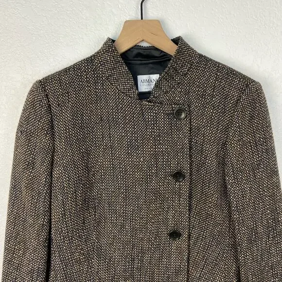 Armani colleziani Italian wool blend blazer size 10 - Picture 2 of 6